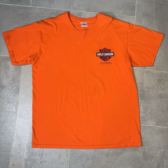Harley-Davidson Cozumel Mexico Orange T-Shirt Men's XL Tee - Picture 3 of 7